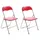 CLP Klappstuhl Felix 45 x 45 x 78 cm rot/silber 2 St.