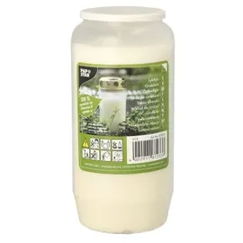 Papstar Öl-Licht T6, 100 % Pflanzenfett Ø 7 cm, 14 cm weiß transparente Hülle, 20 Stück