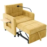 Lvhom Fernsehsessel, Gelb, Textil, 79x83x167 cm, Wohnzimmer, Sessel, Fernsehsessel