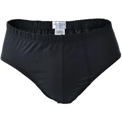 NOVILA Herren Sport-Slip - Stretch Cotton, Fein-Single-Jersey, uni Schwarz L (Large)