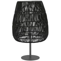 PR Home Agnar Saigon Terrassen Outdoor Stehlampe Schwarz Rattan