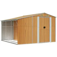 VidaXL Gerätehaus Hellbraun 277x279x179 cm Verzinkter Stahl