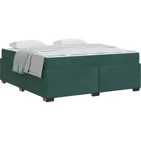 VidaXL Bettrahmen mit Matratze Dunkelgrün 180 x 200 cm