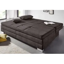 Jockenhöfer Schlafsofa Mikrofaser 4-Sitzer Grau