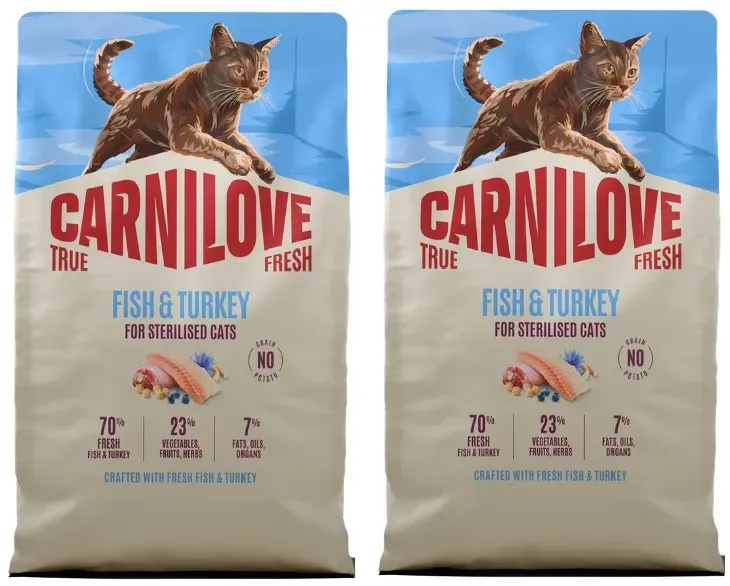 Carnilove True Fresh Cat Fisch & Truthahn für kastrierte erwachsene Katzen 2x6kg