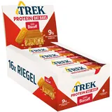 JB's TREK Protein Haferriegel I Biscoff I Pflanzliches Protein I Vegan I 16 x 50g Riegel I 800g