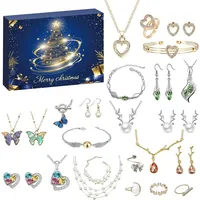 Schmuck-Adventskalender 2025 für Frauen & Mädchen – 24 Überraschungen mit Ohrringen, Halskette, Armband & Ring, Geschenk für Weihnachten