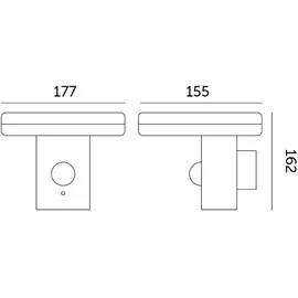 Kobi LED Solaria 3 5.5W 4000K IP44 - Schwarz