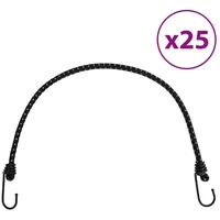 VidaXL Gummiseile Reflektierend mit Haken 25 Stk. 59 cm