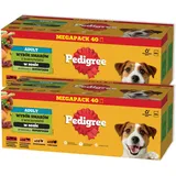 PEDIGREE Portionsbeutel Megapack mit 4 Varietäten in Sauce 40 x 100 g
