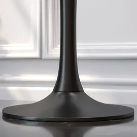 GGM Möbel BL | Bistrotisch | Ø:H 70 x 78 cm | Schwarzer Rand | Wenge / Schwarz | Rund