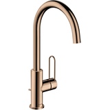 Hansgrohe Axor Uno 240 mit Bügelgriff Zugstangen-Ablaufgarnitur polished red gold