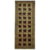 Teppich Perserteppich Gabbeh 195 x 82 cm, Borento, rechteckig, Handgeknüpft beige
