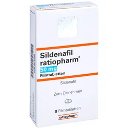 SILDENAFIL ratiopharm 50 mg Filmtabletten 8 St