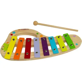 Eichhorn Kinder-Xylophon Bunte Tonleiter 30 x 15 cm 3 teilig Braun/Mehrfarbig 100003482