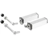 Locinox Locinox, - Torband mit Feder für Gartentore SWING40, f. Vierkantrohr, Länge 130 mm, silber