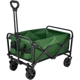 Bollerwagen - waldgrün - faltbar - mit Tasche