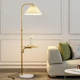 Wylolik Stehlampe mit Tisch-Faltenschirm, vertikale Lampe, multifunktionale Stehlampen mit Trennwand, verstellbarer Kopf, Steh-Stehleuchten, Sofa-Eck-Leselampen, hohe Lampen für Schlafzimmer Wohnzimme