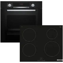 Bosch Herdset BOSCH Backofen Kindersicherung mit Induktionskochfeld PowerBoost - autark, 60 cm