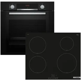 Bosch Herdset BOSCH Backofen Kindersicherung mit Induktionskochfeld PowerBoost - autark, 60 cm