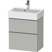 Duravit „D-Neo“ Waschtischunterbau wandhängend mit Möbelgriff Edelstahl gebürstet ×