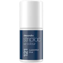 Alessandro Striplac UV Colour UV-Nagellack Superstition Blue 6.5 ml Schwarz 