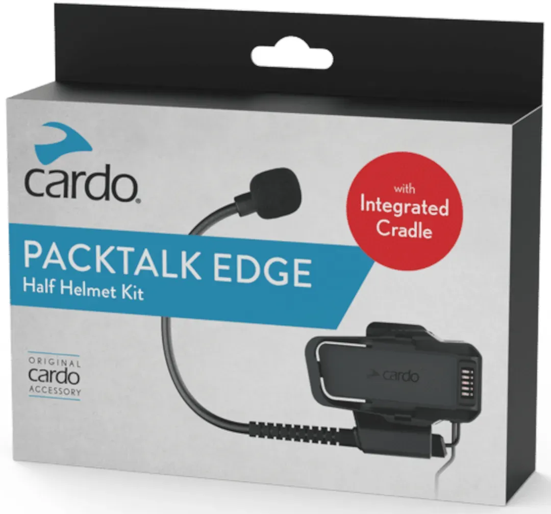 Cardo Packtalk Edge Jet helm/halve helm uitbreidingsset, zwart, Eén maat Voorman