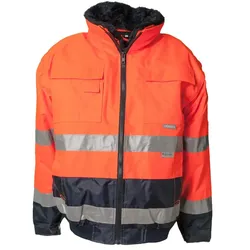 Warnschutz Comfort-Jacke "KONTRAST" - M - orange/marine
