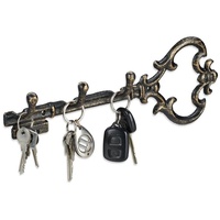 relaxdays Schlüsselbrett Schlüsselbrett Vintage, Bronze schwarz
