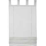 GARDINIA Raffrollo Transparenter Voile-Stoff, Schlaufen, Weiß, 50 x 140 cm