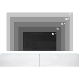 Home Affaire Vera Lowboard 180 x 30 cm Schwarz/Matt Kunststoff/MDF/Spanplatte