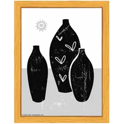 walther + design Liv Holz Bilderrahmen 15x20 cm, NATUR, Vasen