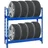 Proregal Reifenregal Tiger 100x110x35cm | 150kg Fachlast | bis zu 8 Reifen | mit 2 Ebenen Blau Reifenständer Garagenregal