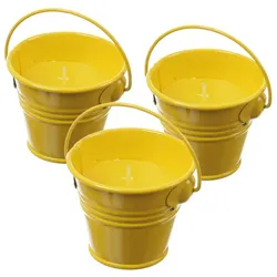 MARELIDA Duftkerzen Citronella Garten Balkon Outdoorkerzen im Metalleimer 3St.
