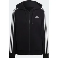 Adidas Essentials 3-Streifen French Terry Regular Kapuzenjacke Black / White XS