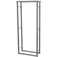 V2Aox Kaminholzständer Metall 40 x 150 cm Schwarz