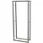 V2Aox Kaminholzständer Metall 40 x 150 cm Schwarz