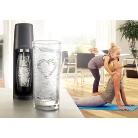 Sodastream Easy schwarz + PET-Flasche + Zylinder