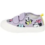 Cerdá LIFE'S LITTLE MOMENTS Minnie Mouse Sneakers für Kinder - Farbe lila - Größe 31 - Klettverschluss - Canvas-Sneakers mit TPR-Sohle - Hinten anziehbar - Original Produkt entworfen in Spanien