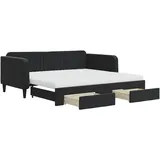 vidaXL Tagesbett 90 x 190 cm Schwarz