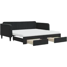 vidaXL Tagesbett 90 x 190 cm Schwarz