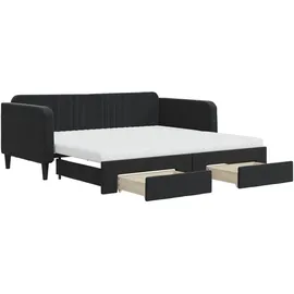vidaXL Tagesbett 90 x 190 cm Schwarz