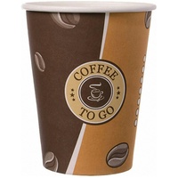 1-PACK 200x Kaffeebecher Topline "Coffee to go" Pappe beschichtet 12oz. 300 ml