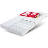 FDM Matratze 90x200 cm Härtegrad H3 H4 Höhe 12 cm Kaltschaummatratze Doppelseitige Rollmatratze HR-Schaum 7 Komfortzonen mit Hypoallergenem Waschbarem Jersey Bezug Oeko-Tex Verdura
