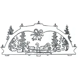 Vorlage 113 Schwibbogen Weihnachtsglocken 3D, 60 cm