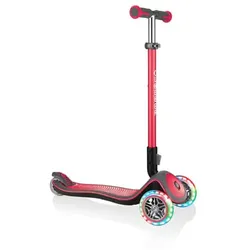 GLOBBER Scooter ELITE DELUXE LIGHTS mit Leuchtrollen, rot