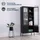Coemo Vitrine Tokio 80 x 35 x 180 cm Schwarz