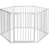 Dreambaby F2020 Mayfair Converta 3-in-1 Laufgitter / Kaminschutzgitter / Türschutzgitter (passend 85.5- 375 cm) weiß