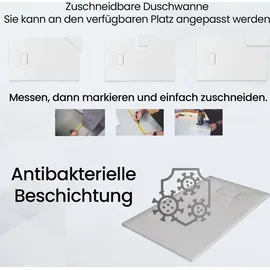 bad land SET Walk-In Dusche KETIL 80x195 Transparentes Glas