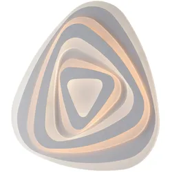 BeLight Sasha – Deckenleuchte aus weißem Metall und Acryl mit integrierter LED in zwei Farbtemperaturen H.5 – Ø52 – BL283-PBC